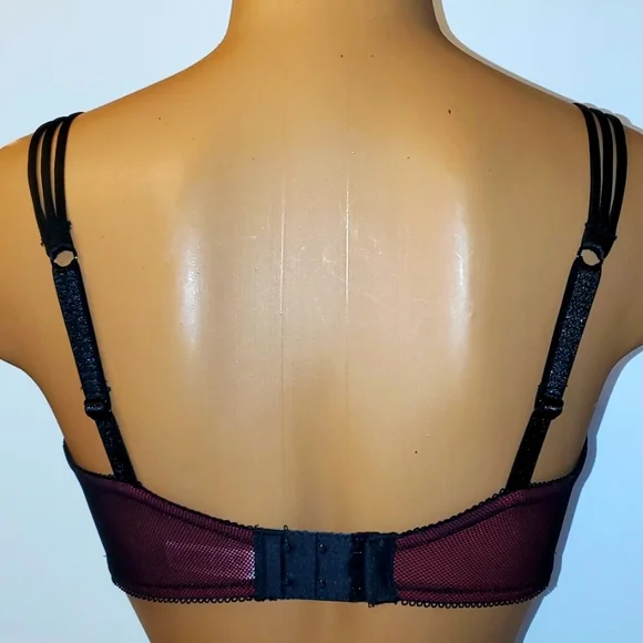 Wacoal b.tempt'd bra Ciao Bella 34-DDD NWT Black Red Gold - Picture 3 of 5